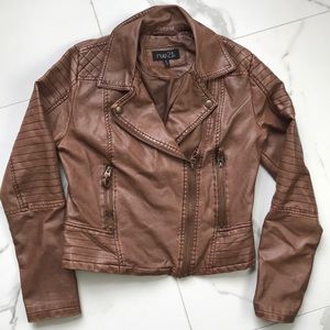 Rue21 Faux leather brown Jacket size small